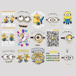 Minions PNG Bundle, Minions Gift, Minions Lover, Minions Birthday, Sublimation Design Download