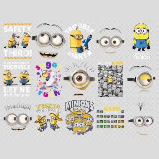 Minions PNG Bundle, Minions Gift, Minions Lover, Minions Birthday, Sublimation Design Download