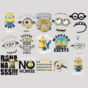 Minions PNG Bundle, Sublimation Design Download