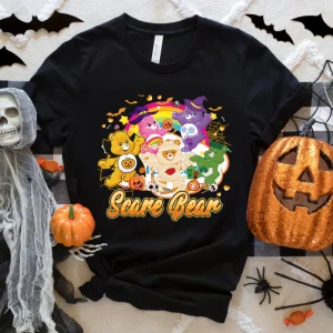 Vintage Horror Scare Bears Halloween Shirt-1