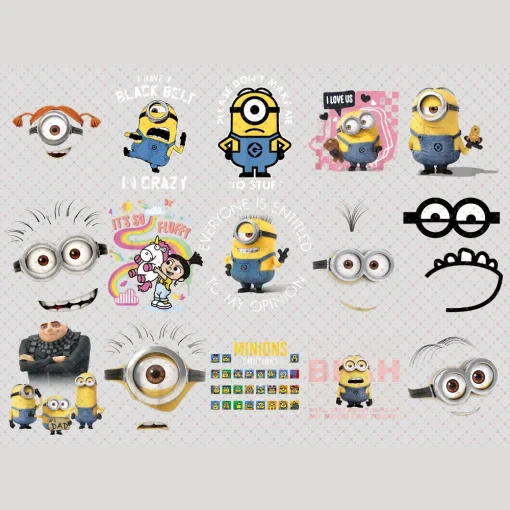 Minions-inspired Kids' Birthday Celebration PNG Pack