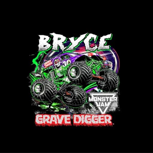 Personalized Grave Digger Monster Truck Birthday png, Grave Digger Family Shirt, Monster Jam shirt, Grave Digger Gifts, Custom Name And Age