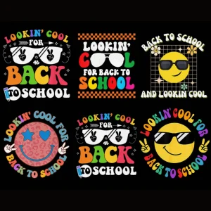 Lookin' Cool for Back to School Png, First Day of School Png, 1st Day of School, Retro School Boy Shirt, Digital Download Png