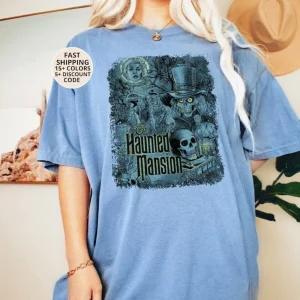 Halloween Shirt: Vintage Haunted Mansion Tee, Disney Magic Kingdom, Disneyland-1