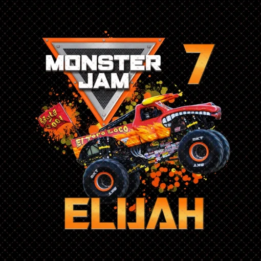 Custom El Toro Loco Monster Truck Png, Personalized Birthday Png, Custom Digital Download