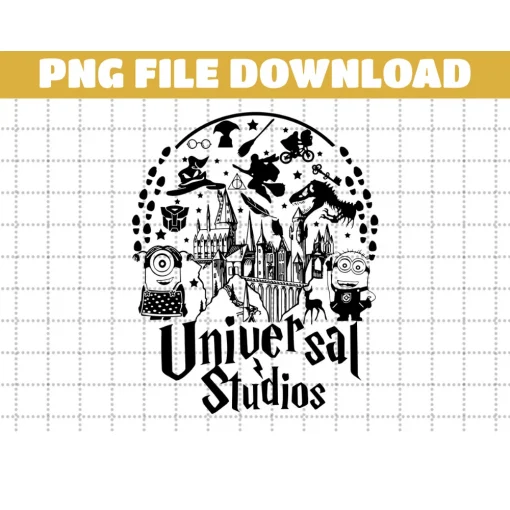 Minions Family Vacation 2022 Png, Universal Studios Family Png, Family Trip Png, Cartoon Character Png