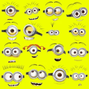 Minions emotion png, Despicable Me png, Minion Face Png, Minions characters png