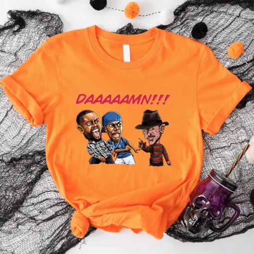 Halloween Shirt: Jason & Freddy as Craig & Smokey Vintage Tee-3