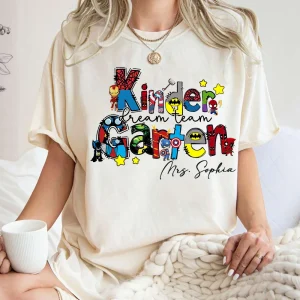 Kindergarten Dream Team Shirt, Kindergarten Teacher Super Hero Shirt, Kinder Garten Team T-shirt, Back To School Superhero Shirts, Kinder Crew Tshirt Teacher Tee-3