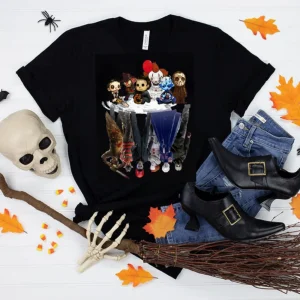 Halloween Movie Characters Reflection Shirt