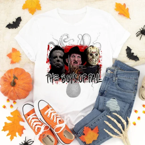 Halloween Shirt: Michael Myers' Ultimate Horror Chase for Fans!-1