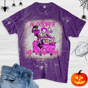 Horror Characters Bleached: Halloween Shirt-2