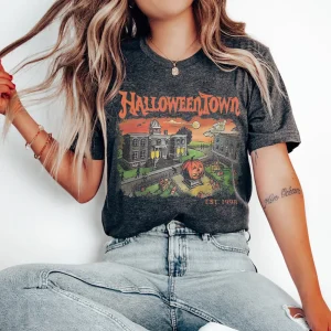 Halloween Shirt, Vintage Halloweentown Est 1998, Pumpkin Sweatshirt-2