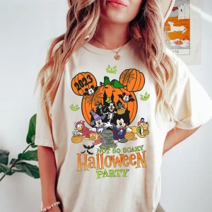 Disney Halloween 2023 Shirt, Mickey & Friends Not-So-Scary Halloween Shirt