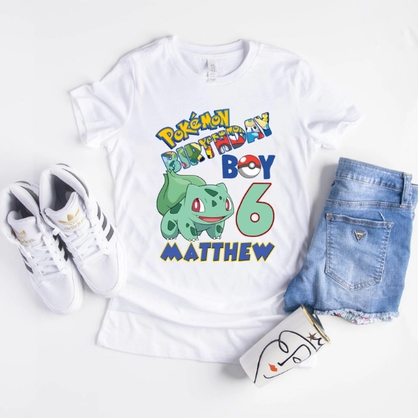 Pokemon Bulbasaur Birthday Shirt