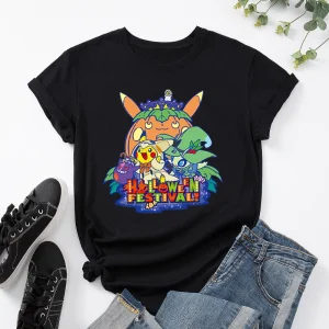 Halloween Shirt: Eevee Evolution, Anime Pumpkin, Gengar, Gifts