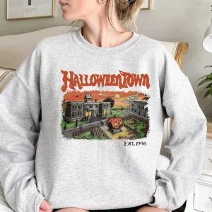 Halloween Shirt, Vintage Halloweentown Est 1998, Pumpkin Sweatshirt