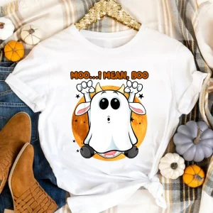 Moo I Mean Boo Shirt,Funny Cow Shirt