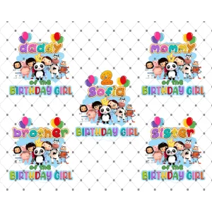 My Little Baby Bum Birthday PNG Bundles, Custom Matching Family Birthday Png, Personalized Birthday Gifts, Sublimation Designs