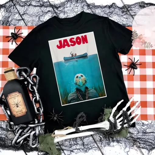 Hilarious Jason Voorhees Halloween Shirt, Jaws Movie, Horror Movie Gift