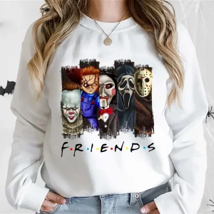 Halloween Shirt: Scary Friends, Horror Movie Characters, Killer Tee