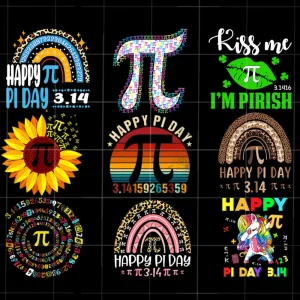 Pi Day PNG Bundle, Celebrate Pi Day with Coffee and Pi, Experience a Cosmic Pi Day, Delight in the Sweetness of Pi - Sublimation Design PNG