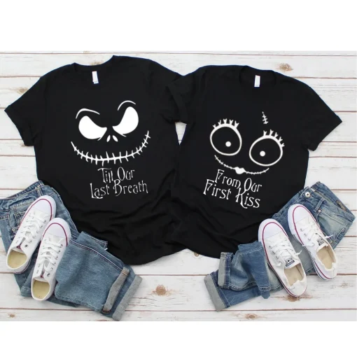 Halloween Shirt: His Jack, Her Sally - Trick or Treat!-1