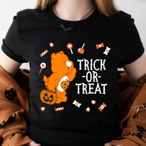 Halloween Shirt 2023 - Care Bears Trick or Treat Pumpkin Party Gift-2