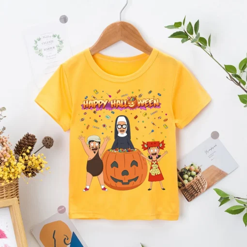 Halloween Shirt: Bob's Burgers Belcher Hero Pose Vintage Tee-1