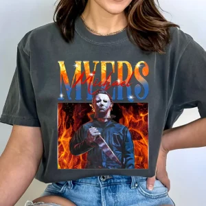 Halloween Shirt: Retro Michael Myers Homage Sweatshirt and Crewneck-1