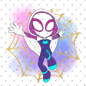 Spider Gwen PNG, Spider Birthday Girl Shirt Png, Spidey And Her Amazing Friends Family Shirt, Spider-Gwen Spiderverse Png, Ghost-Spider Png