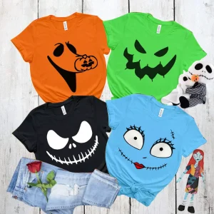 Halloween Shirt: Nightmare Before Christmas Group Costume - Jack, Sally, Oogie Boogie+