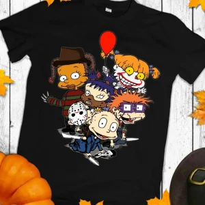 Halloween Shirt: Rugrats Horror Characters and Hey Arnold Squad