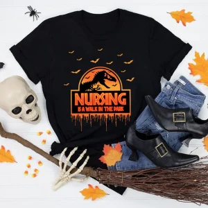 Halloween Jurassic Park shirts, Dinosaur T rex Scary T-Shirt-1