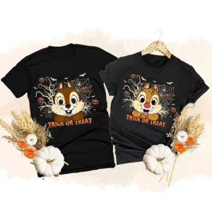 Halloween Shirt: Chip & Dale Double Trouble Vacation & Sibling Shirts-1