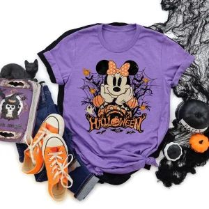 Halloween Shirt: Minnie, Mickey, Vintage Couple, Vintage Design-1