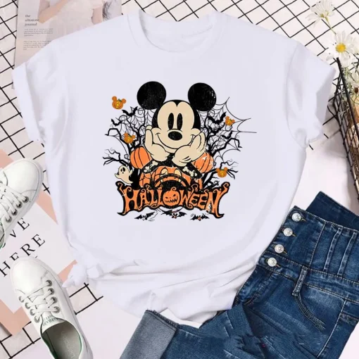 Halloween Shirt: Minnie, Mickey, Vintage Couple, Vintage Design-2