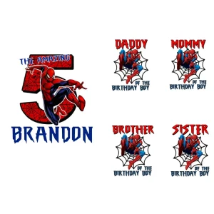 Incredible Spidey's Amazing Friends Birthday Collection - Boy's Spidey Birthday Shirt PNG, Customized Birthday Gift PNG, Sublimation Design