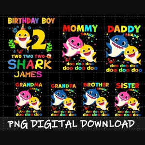 Baby Shark Birthday PNG, Baby Shark Birthday PNG, High Quality PNG, Digital download