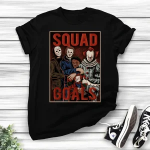 Halloween Squad Goals Horror Shirt: Spooky Gifts & Movie-Inspired Attire