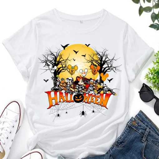 Halloween Shirt: Mickey & Friends, Minnie, Pumpkin, Family Matching, Sweatshirt-1