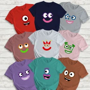 Halloween Shirt: Numberblocks Characters Family Costume