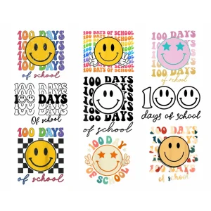 100 Days of School PNG, 100 Days Shirt png, School png, 100 Days Brighter png, Back To School png, Teacher Appreciation png, digital download png