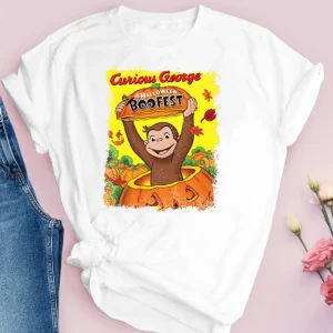 Curious George halloween Unisex Shirt, Curious George kids gift shirt, Curious George A halloween Boofest shirt, Monkey lover shirt-1