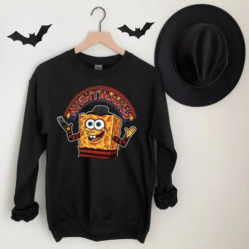 Spooky Spongebob Freddy Krueger Halloween Shirt