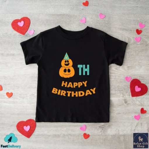 8th Happy Birthday Shirt, Birthday Shirt, Halloween Birthday, Eighth Birthday Shirt, Halloween Shirts, Happy Halloween