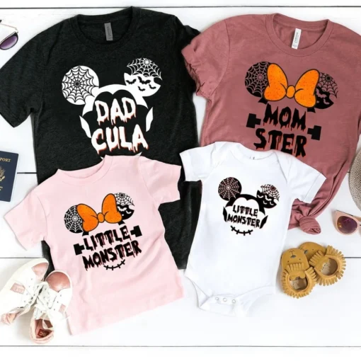 Momster and Dadcula Matching Halloween Shirts-1