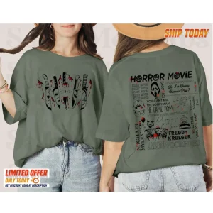 Vintage Halloween Horror Character 2-Sided Sweatshirt-2