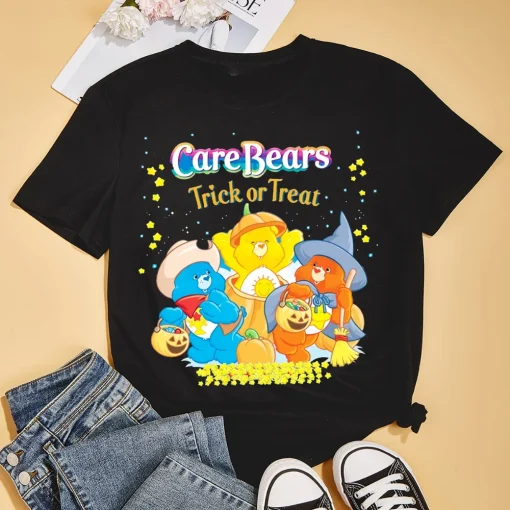 Halloween Shirt: Care Bears Adult & Kid Costume Group Tees-1