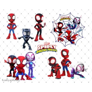 Spidey and His Amazing Friends PNG Bundles, Spidey Birthday Party, Kid Spiderman Png, Digital Download, Sublimation Designs
